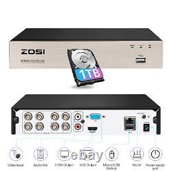 Enregistreur vidéo DVR CCTV HD 1080P ZOSI 8CH H.265+ pour système de caméra de sécurité à domicile