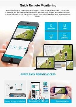Enregistreur vidéo NVR 8MP 4K 8CH ANNKE 2TB pour système de sécurité résidentielle PoE incluant les câbles
