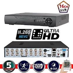 Enregistreur vidéo intelligent CCTV numérique 16 canaux 5MP DVR AHD 1920P VGA HDMI BNC UK