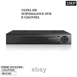 Enregistreur vidéo numérique 2MP 4 8 canaux CCTV DVR AHD 1920P VGA HDMI BNC UK