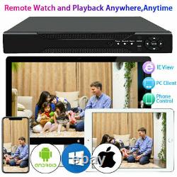 Enregistreur vidéo numérique 2MP CCTV DVR 4 canaux AHD 1920P H. 265 VGA HDMI BNC UK