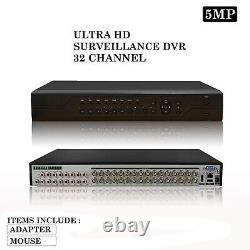Enregistreur vidéo numérique 32 canaux AHD 5MP DVR CCTV 1920P VGA HDMI BNC UK