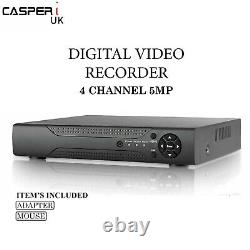 Enregistreur vidéo numérique 4 canaux AHD 1920P CCTV 5MP avec HDMI, VGA et BNC UK