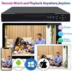 Enregistreur vidéo numérique 4 canaux AHD 1920P CCTV 5MP avec HDMI, VGA et BNC UK