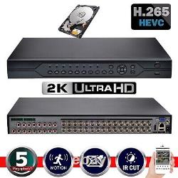 Enregistreur vidéo numérique 5MP CCTV DVR 32 canaux AHD 1920P avec HDMI, BNC et disque dur de 6 To.