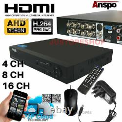 Enregistreur vidéo numérique 8/4CH 16CH CCTV DVR AHD 1080N HD HDMI BNC Système de sécurité