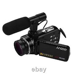 Enregistreur vidéo numérique Andoer 4K Ultra 18X Zoom numérique 30MP E7A2
