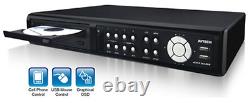 Enregistreur vidéo numérique Avtech 4 canaux D1 DVR USB DVD Backup CCTV Sécurité 2 To VGA