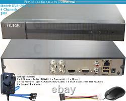 Enregistreur vidéo numérique CCTV 4 canaux Hikvision HiLook Turbo HD 1080p 5mp H. 265