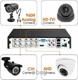 Enregistreur vidéo numérique CCTV 5MP 8 canaux Ultra HD DVR AHD 1920P VGA HDMI BNC UK