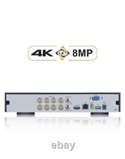 Enregistreur vidéo numérique SPRO 8 canaux 4K 8MP POC DVR 5 en 1 CVI TVI AHD CVBS IP.