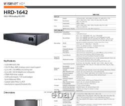 Enregistreur vidéo numérique Samsung HRD-1642 CCTV 16 canaux AHD CVI TVI WISENET DVR