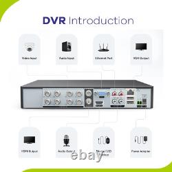Enregistreur vidéo numérique hybride SANNCE DVR 8CH 1080P Full HD 5-en-1 prend en charge TVI