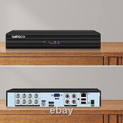 Enregistreur vidéo numérique hybride SANSCO HD 1080p Lite 8 canaux DVR CCTV + disque dur de 2 To