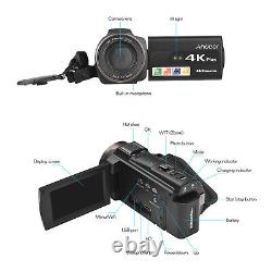 Ensemble vidéo numérique Andoer 4K/60FPS 48MP 1 caméscope enregistreur + 1 F2B7