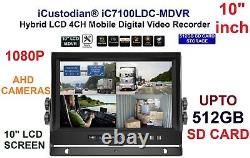 ICustodian iC7100LDC-MDVR Hybrid 1080P HD 10 écran LCD Enregistreur vidéo 4 Caméra	<br/>

<br/>(Note: 'Caméra' in French means 'camera' in English)