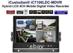 ICustodian iC7100LDC-MDVR Hybrid 1080P HD 10 écran LCD Enregistreur vidéo 4 Caméra
	 <br/>	
  	
<br/>	(Note: 'Caméra' in French means 'camera' in English)