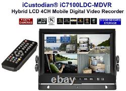 ICustodian iC7100LDC-MDVR Hybrid 1080P HD 10 écran LCD Enregistreur vidéo 4 Caméra<br/>	   <br/>	 (Note: 'Caméra' in French means 'camera' in English)