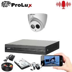 Kit de sécurité du système de vidéosurveillance CCTV avec enregistreur DVR 4MP et 5MP avec disque dur, vidéo 4K et Full HD.
