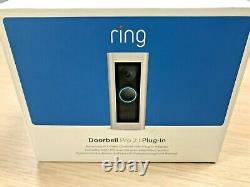 Nouveau Modèle Smart Ring Doorbell Pro 2 Avec Adaptateur Plug-in Full Hd+ Video 1536p