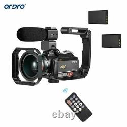 Ordro Ac5 4k Wifi Caméra Vidéo Numérique Caméscope Enregistreur Hdr-ac5