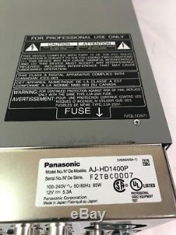 Panasonic Aj-hd1400p Video Cassette Recorder Hd Numérique Aj-hd1400 Dvcprohd