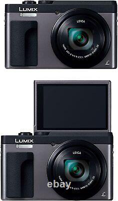 Panasonic Compact Appareil Photo Numérique Lumix Tz90 30x 4k Enregistrement Vidéo Argent