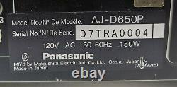 Panasonic Dvcpro Aj-d650p Enregistreur De Cassette Vidéo Numérique Professionnel As-is