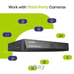 SANNCE 2MP 8CH 5IN1 DVR Enregistreur vidéo numérique CCTV pour système de surveillance domestique