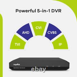 SANNCE 8CH 5IN1 DVR Enregistreur Vidéo Numérique CCTV adapté pour un Système de Surveillance à Domicile