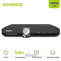 SANNCE 8CH 5IN1 DVR Enregistreur Vidéo Numérique CCTV adapté pour un système de surveillance domestique.