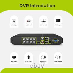 SANNCE 8CH 5IN1 DVR Enregistreur Vidéo Numérique CCTV adapté pour un système de surveillance domestique.