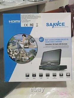 Sannce 10.1 Moniteur LCD 1080p Hd 5in1 Hdmi Dvr Hd Enregistreur Sécurité Système Cctv