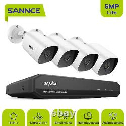 Sannce 5mp Cctv Système De Sécurité Caméra D'enregistrement Audio 8ch H. 264+ Dvr Night Vision