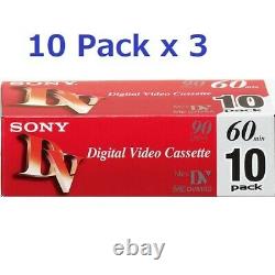 Sony 30 Pack Mini DV 60 Cassette Vidéo Numérique Cassette 10dvm60r3