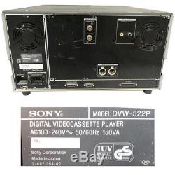 Sony Digital Betacam Dvw-522p Lecteur Numérique Vidéocassette Defekt Erreur 03