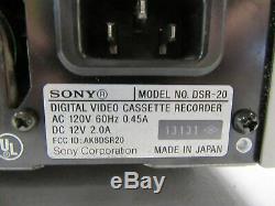 Sony Dsr-20 Dvcam / Minidv Digital Video Cassette Recorder / Lecteur