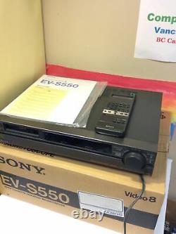 Sony Ev-s550 8mm Pcm Digital Stereo Vcr Enregistreur De Cassette Vidéo