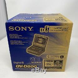 Sony Gv-d800 Hi8 8 MM Digital8 Walkman Vidéo Lecteur Enregistreur Portable Nouveau Ouvert