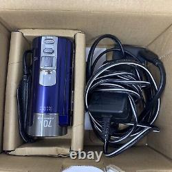 Sony Handycam DCR-SX45 Enregistreur de caméra vidéo numérique Bleu Zoom 2000x Carl Zeiss