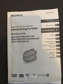 Sony Handycam Dcr-dvd110 Enregistreur Vidéo Numérique Avec Beaucoup D'extras