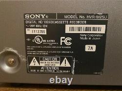 Sony Hvr-m25u 1080i Hdv/dvcam/minidv Digital Magnétoscope Lecteur D'enregistrement Vidéo