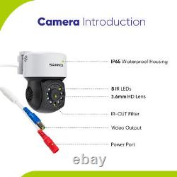 Système de caméra CCTV Sannce Pan Tilt 1080p 8ch enregistrement vidéo DVR AI détection humaine