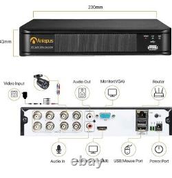 Système de caméra de vidéosurveillance Anlapus 1080p DVR 8 canaux H.265+ enregistreur vidéo numérique