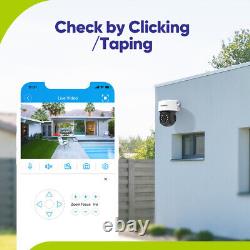 Système de vidéosurveillance SANNCE 1080P avec caméra de sécurité panoramique/inclinable à 360° 2MP et enregistreur vidéo DVR 4CH