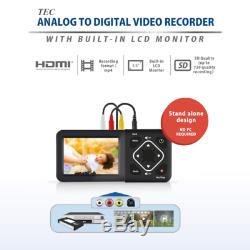 Tec Video Audio Recorder Capture Analog Converter Vhs Au Format Numérique Hdmi
