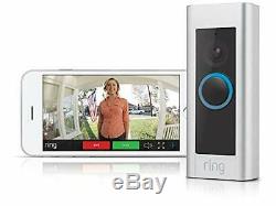 Tout Neuf Authentique Video Ring Sonnette Pro Hd 1080p, Une Connexion Wi-fi, Détection De Mouvement