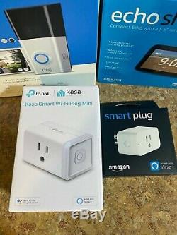 Video Ring 2 Sonnette, Amazon Echo Afficher 5, Amazon Smart Plug, Tp Link Smart Plug