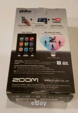 Zoom Q3hd Enregistreur Vidéo Numérique LCD 2,4 Pouces Full Hd Argent Bnib