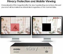 Zosi 1080p Hd 8ch Dvr Video Recorder 1tb Remote Pour La Sécurité À Domicile Caméra Cctv Uk